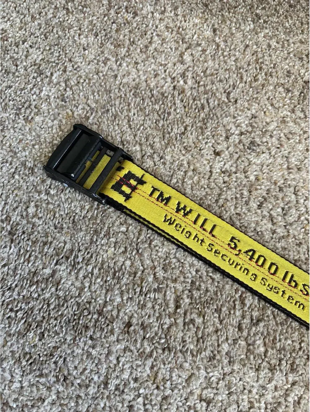 Off-White Yellow Industrial Logo Webbing Belt